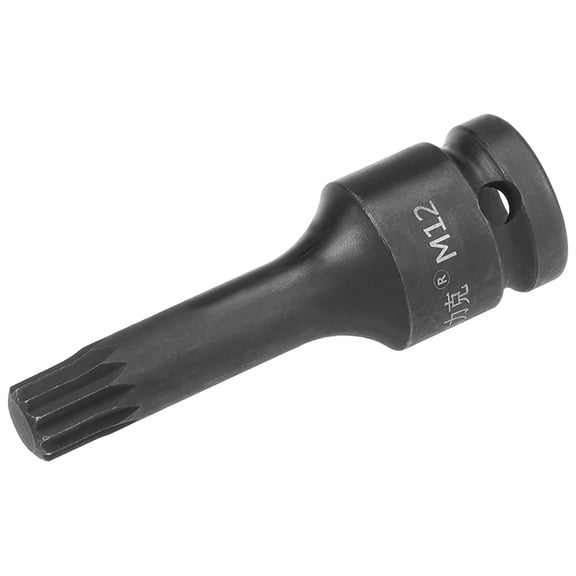 Unique Bargains 1/2-Inch Drive x 12mm Impact Triple Square Spline Bit Socket, Metric 3" Length, Cr-Mo Steel