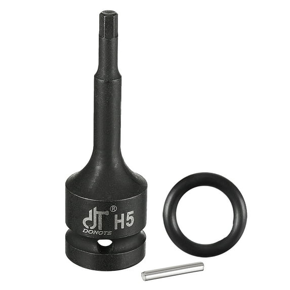 Unique Bargains 1/2-inch Drive 5mm Hex Bit Impact Socket, Cr-Mo Steel