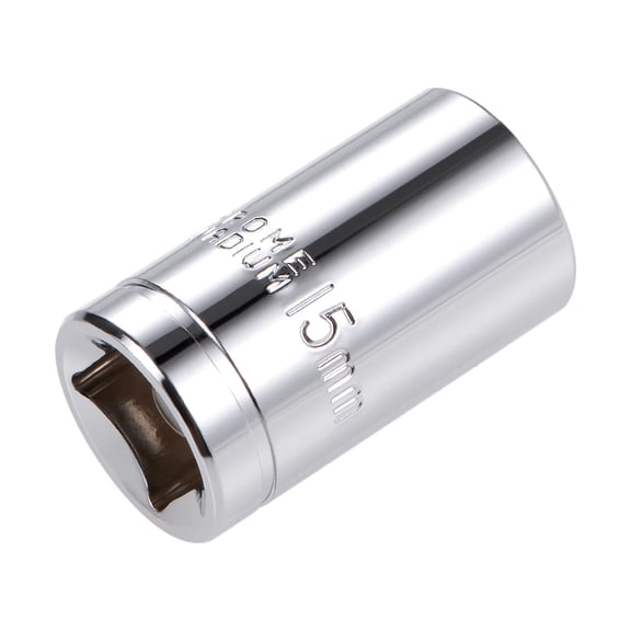 Unique Bargains 1/2-inch Drive E15 Universal Spline Shallow Socket 12-Point Cr-V Steel