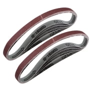 Unique Bargains 1/2-inch X 18-inch Sanding Belt 120 Grits Aluminum Oxide Sand Belts 10pcs