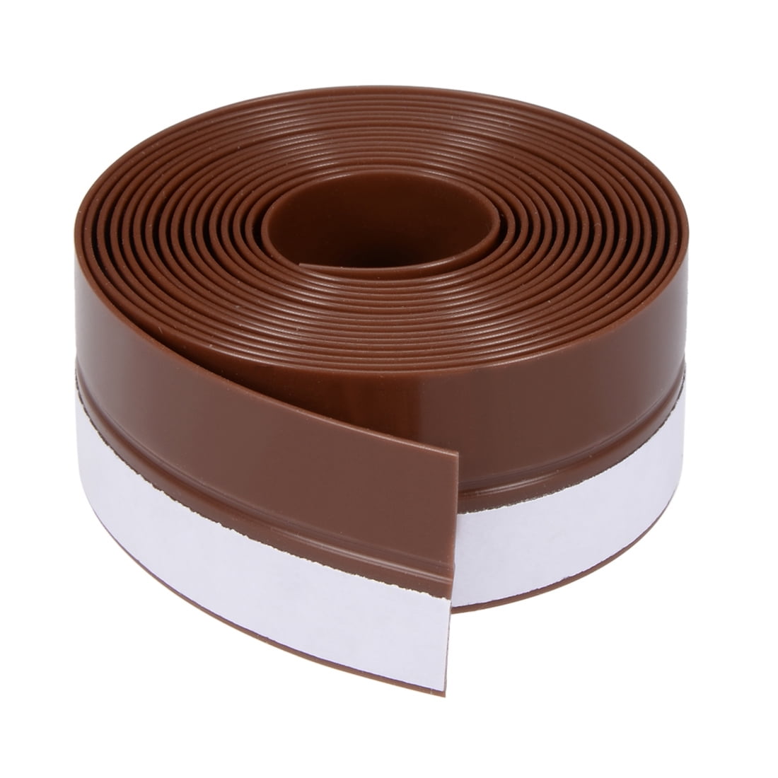 Unique Bargains 1"(25mm) Width 2M Long Weather Stripping Frameless Door Bottom Seal Brown