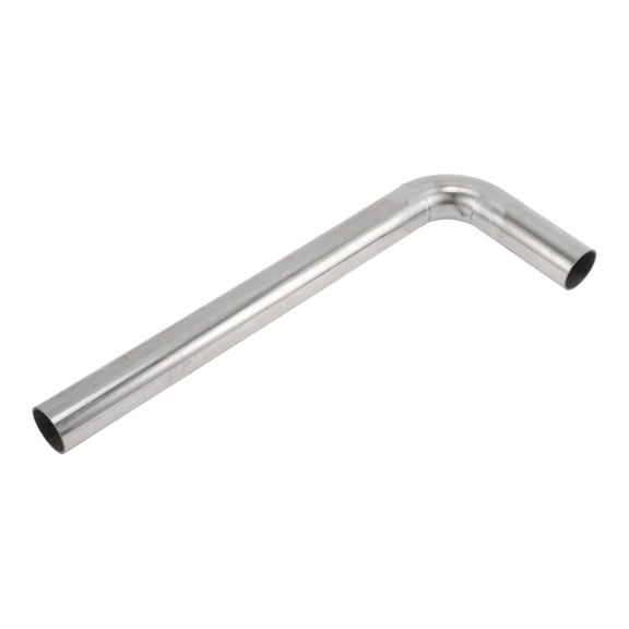 Unique Bargains 1.26 OD 90 Mandrel Bend Elbow 12" Length T201 Stainless Steel Exhaust Tube Piping Polishing L Extended Pipe for Welding Stair Handrail Silver Tone