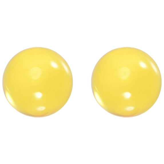 Unique Bargains 1.2inch Contact Juggling Ball Ornament Acrylic Yellow 2pcs