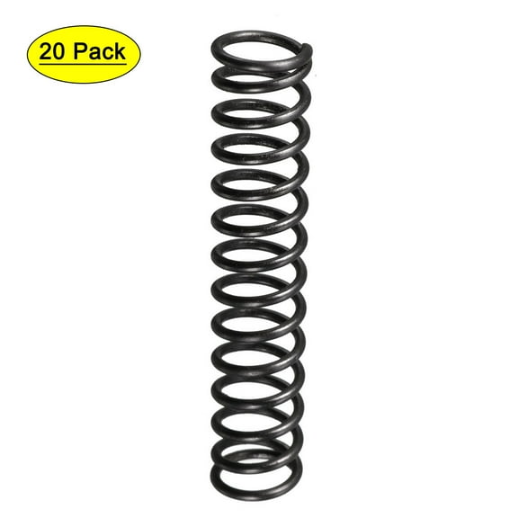 Unique Bargains 1.2mm Wire Dia 10mm Outer Diameter 50mm Long Compression Springs Black 20Pcs Spring Steel