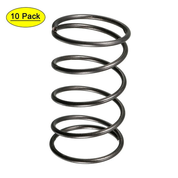 Unique Bargains 1.2mm Wire Dia 18mm Outer Diameter 30mm Long Compression Springs Black 10Pcs Spring Steel