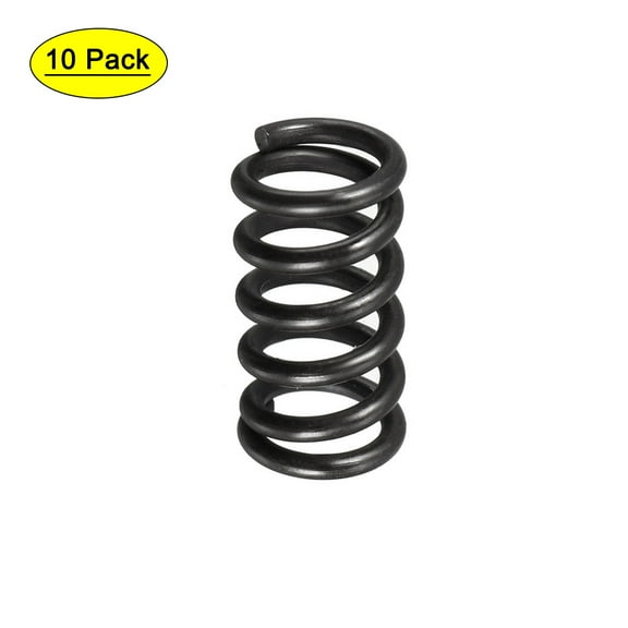Unique Bargains 1.2mm Wire Dia 8mm Outer Diameter 15mm Length Compression Spring Black 10Pcs Spring Steel