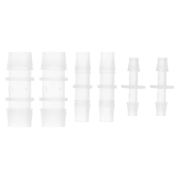 Unique Bargains 1/4" 5/8" 3/8" 6 Pcs 3 Sizes of Plastic Hose Barb Fitting Assortment PP 1 Set