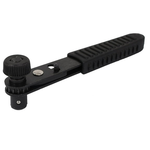 Unique Bargains 1/4' Square Drive Hex Head Rotating Torque Ratchet Wrench Black