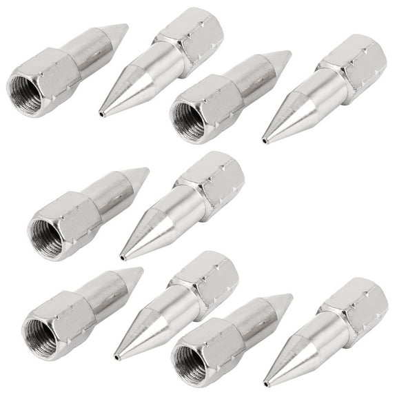 Unique Bargains 1/8 BSP Female Thread Grease Nipple Coupler Connector Silver Tone 10 Pcs