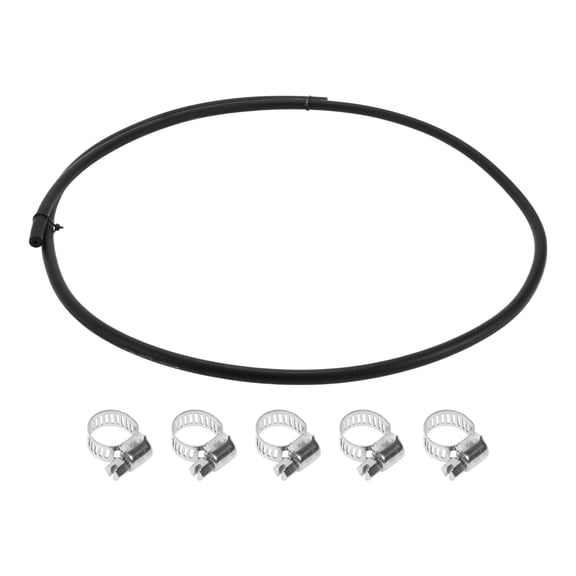 Unique Bargains 1/8" Fuel Line Kit 5.01ft Vacuum Hose Automotive Fuel Hose with Clamp 1 Set