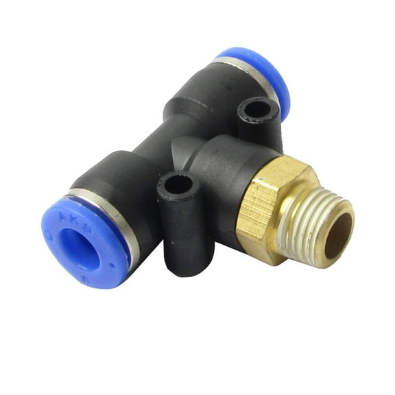 Unique Bargains 1/8" PT Thread 6mm One Touch T Joint Air Pneumatic Quick Fittings Connect