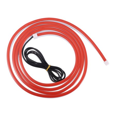 Unique Bargains 1.8m 5.91ft Car LED Strip Light Waterproof Flexible Light Strip Waterproof Flexible Red Light