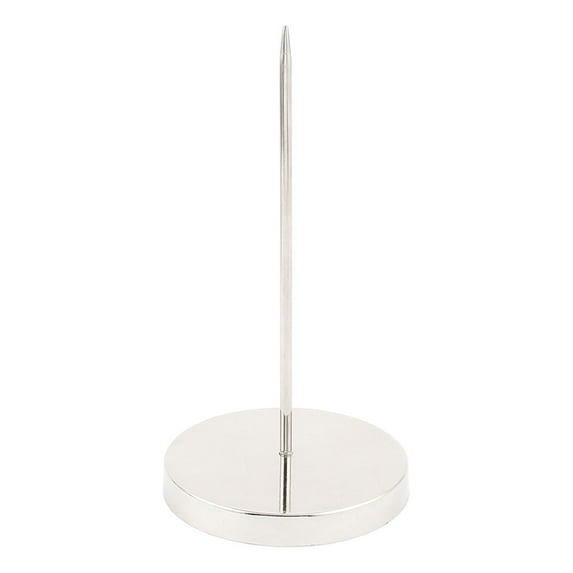 1 Piece Receipt Holder Spike, Metal Check Spindle 5.9 Inch Silver Bill Fork Memo Note Paper Holder Spike