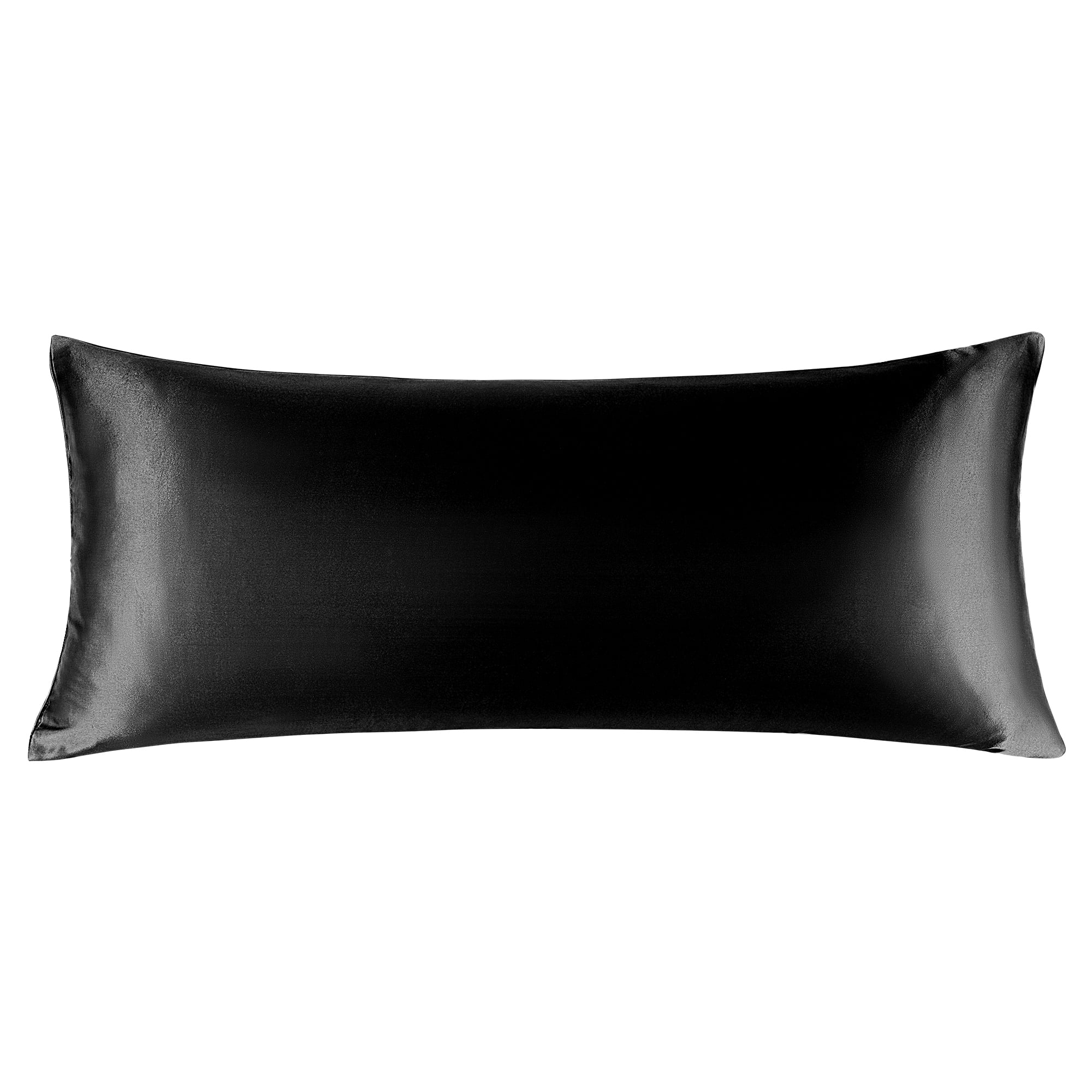 Unique Bargains 1 PC Satin Envelope Closure Body Pillowcases Black 20"x54"