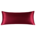 thumbnail image 1 of Unique Bargains 1 PC Satin Envelope Closure Body Pillowcases Burgundy 20"x60", 1 of 8