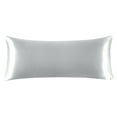 thumbnail image 1 of Unique Bargains 1 PC Satin Envelope Closure Body Pillowcases Silver 20"x48", 1 of 8