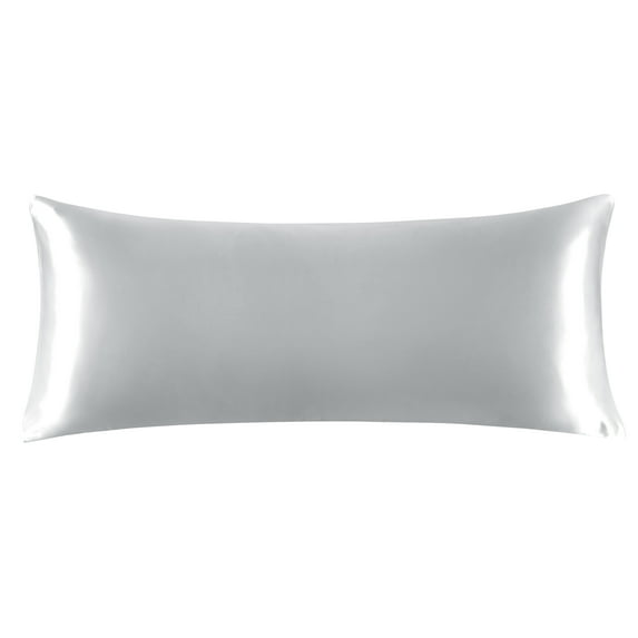 Unique Bargains 1 PC Satin Envelope Closure Body Pillowcases Silver 20"x60"