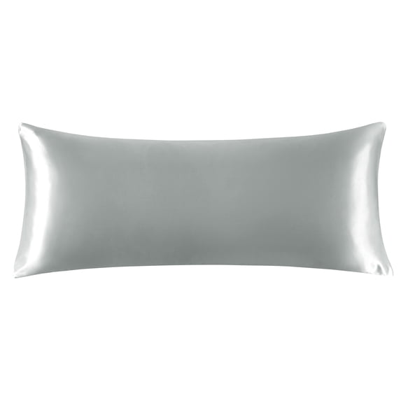 Unique Bargains 1 PC Satin Envelope Closure Body Pillowcases Silver Grey 20"x72"