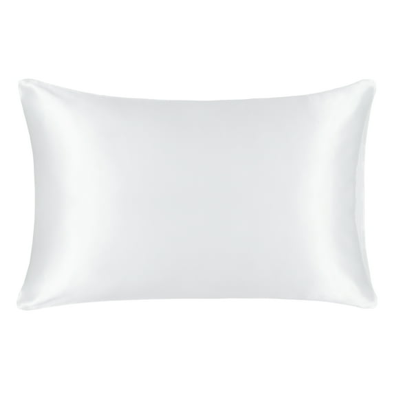 Unique Bargains 19 Momme Silk Pillowcase Envelope Closure Ice White Queen
