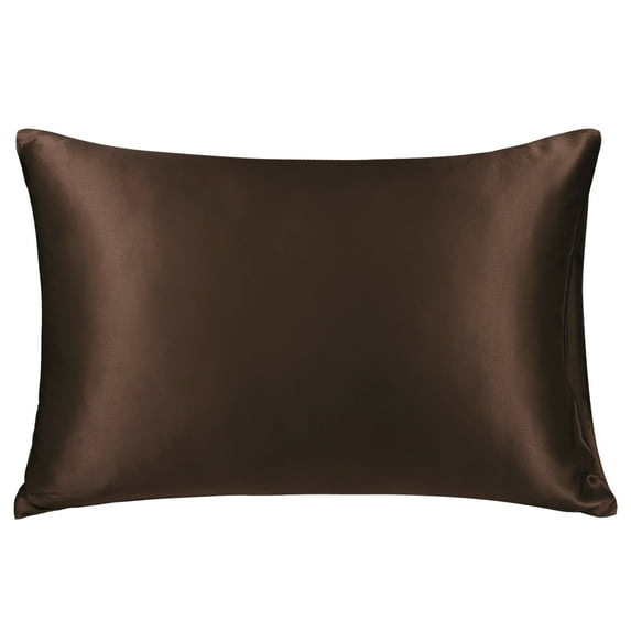 Unique Bargains 1-Pack 19 Momme Natural Silk Pillowcase, Travel, Brown
