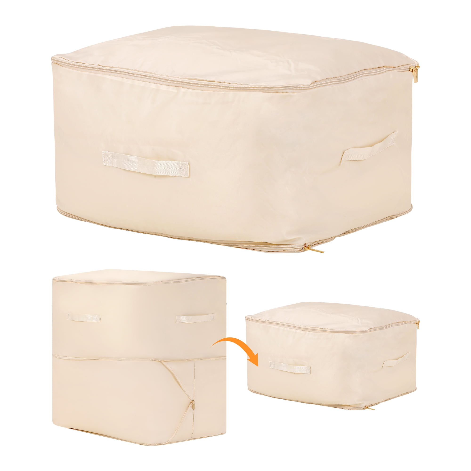 Unique Bargains 1 Pack Clothes Storage Bags Moving Bags Apricot 21*16.5*23.5in