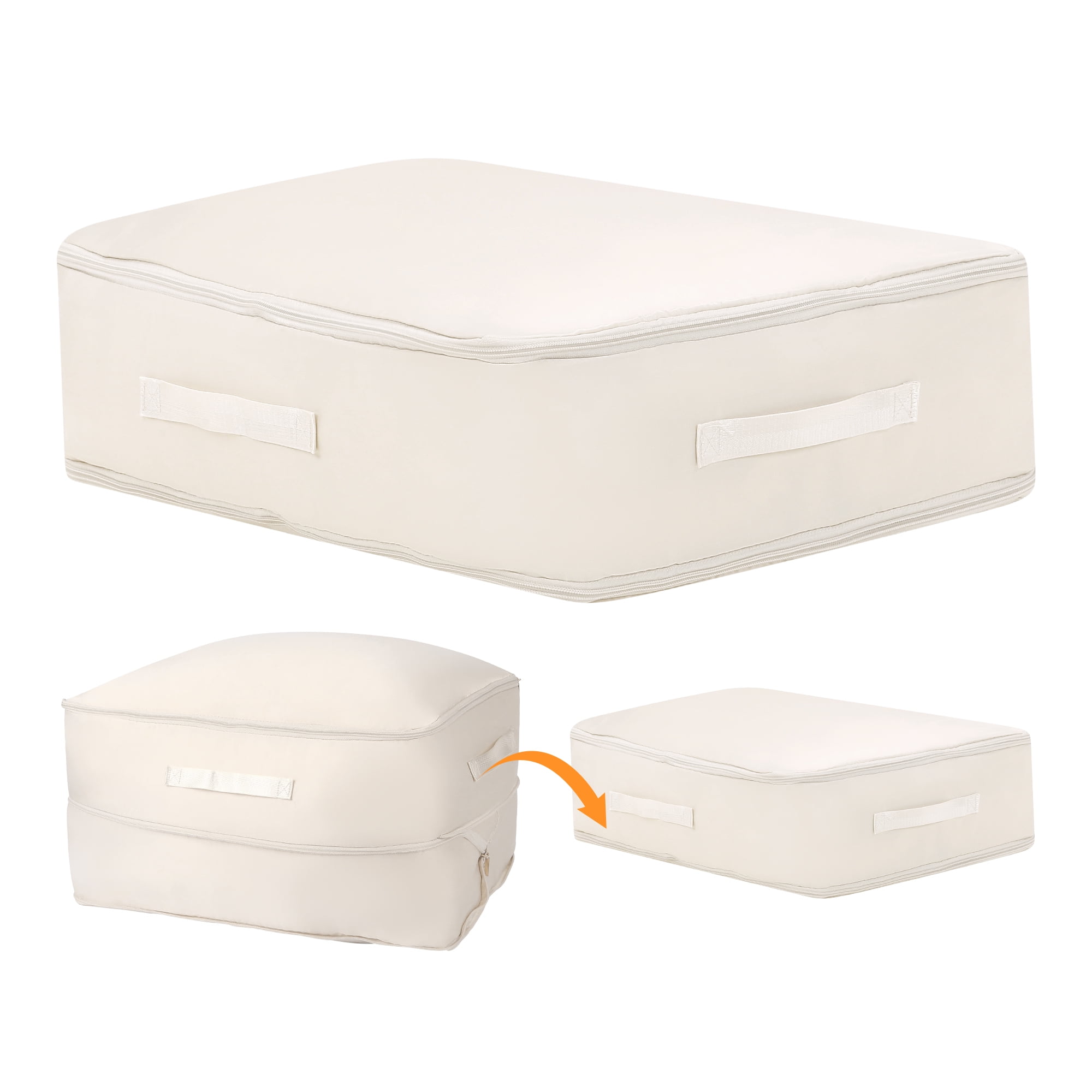 Unique Bargains 1 Pack Clothes Storage Bags Moving Bags Beige 21*16.5*12in