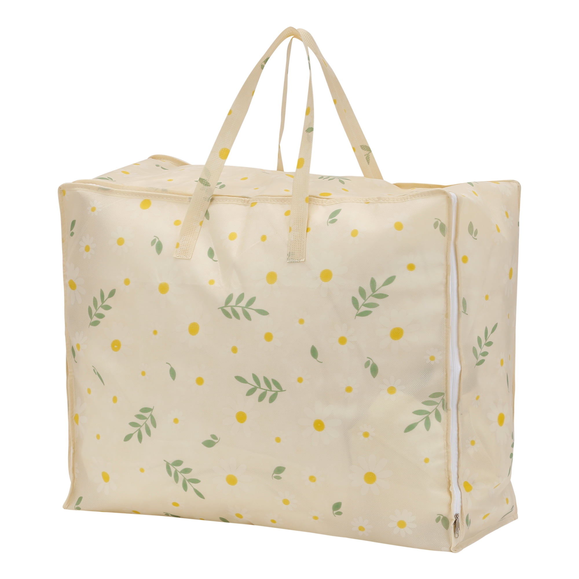 Unique Bargains 1 Pack Clothes Storage Bags Moving Bags Beige 23.5*19.5*10in