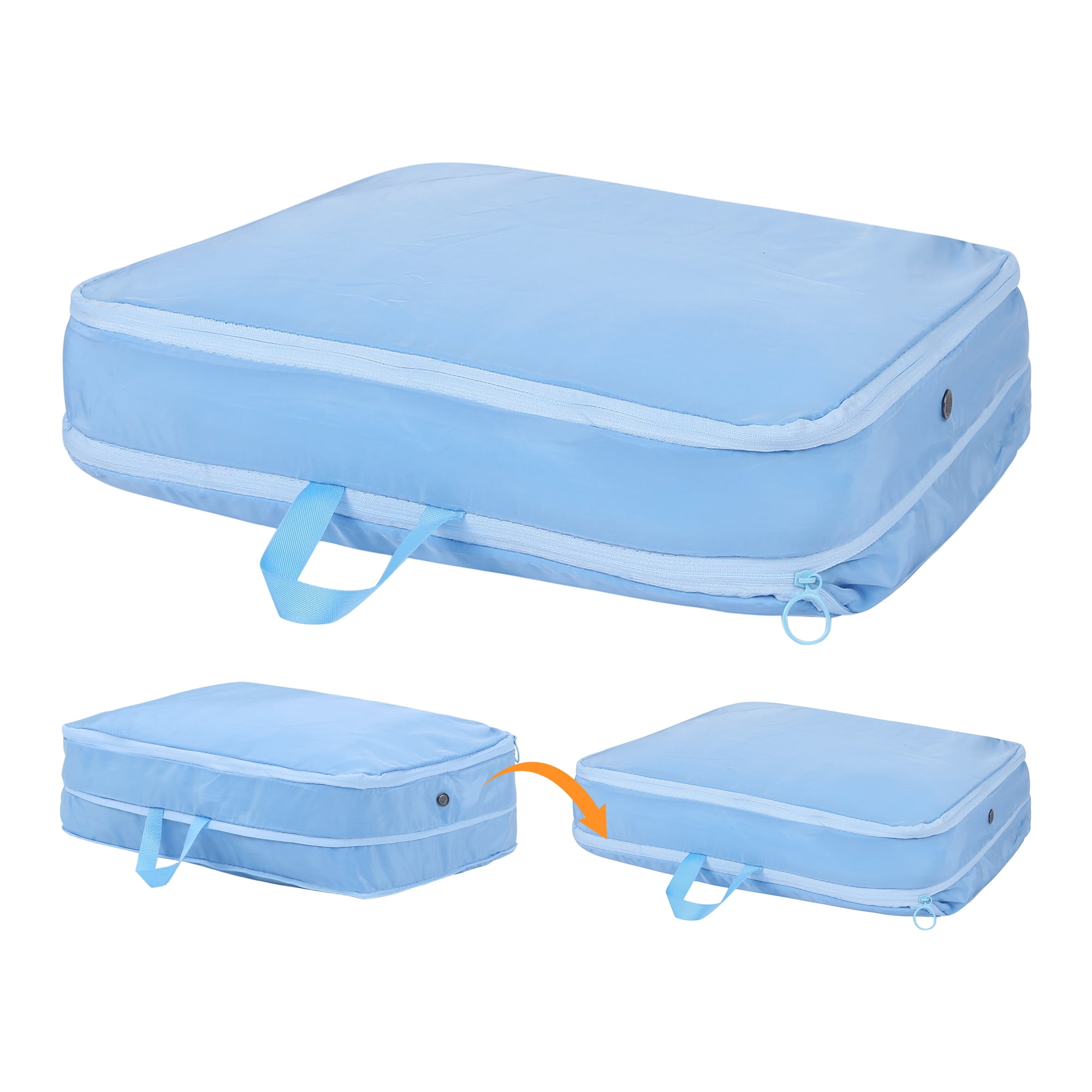 Unique Bargains 1 Pack Clothes Storage Bags Moving Bags Blue 15.5*12*4.5in