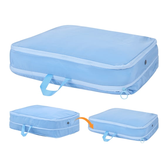 Unique Bargains 1 Pack Clothes Storage Bags Moving Bags Blue 15.5*12*4.5in