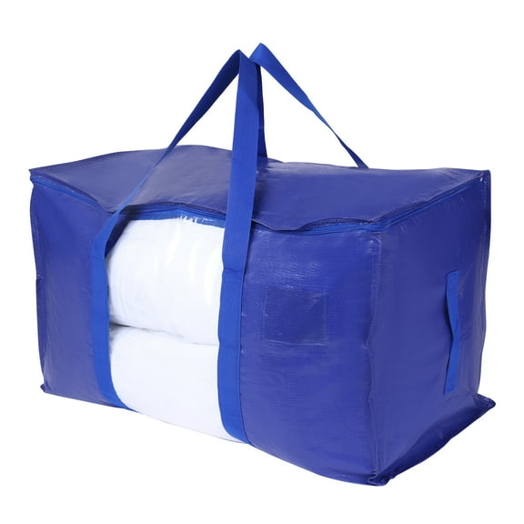 Unique Bargains 1 Pack Clothes Storage Bags Moving Bags Blue 27*14*15in