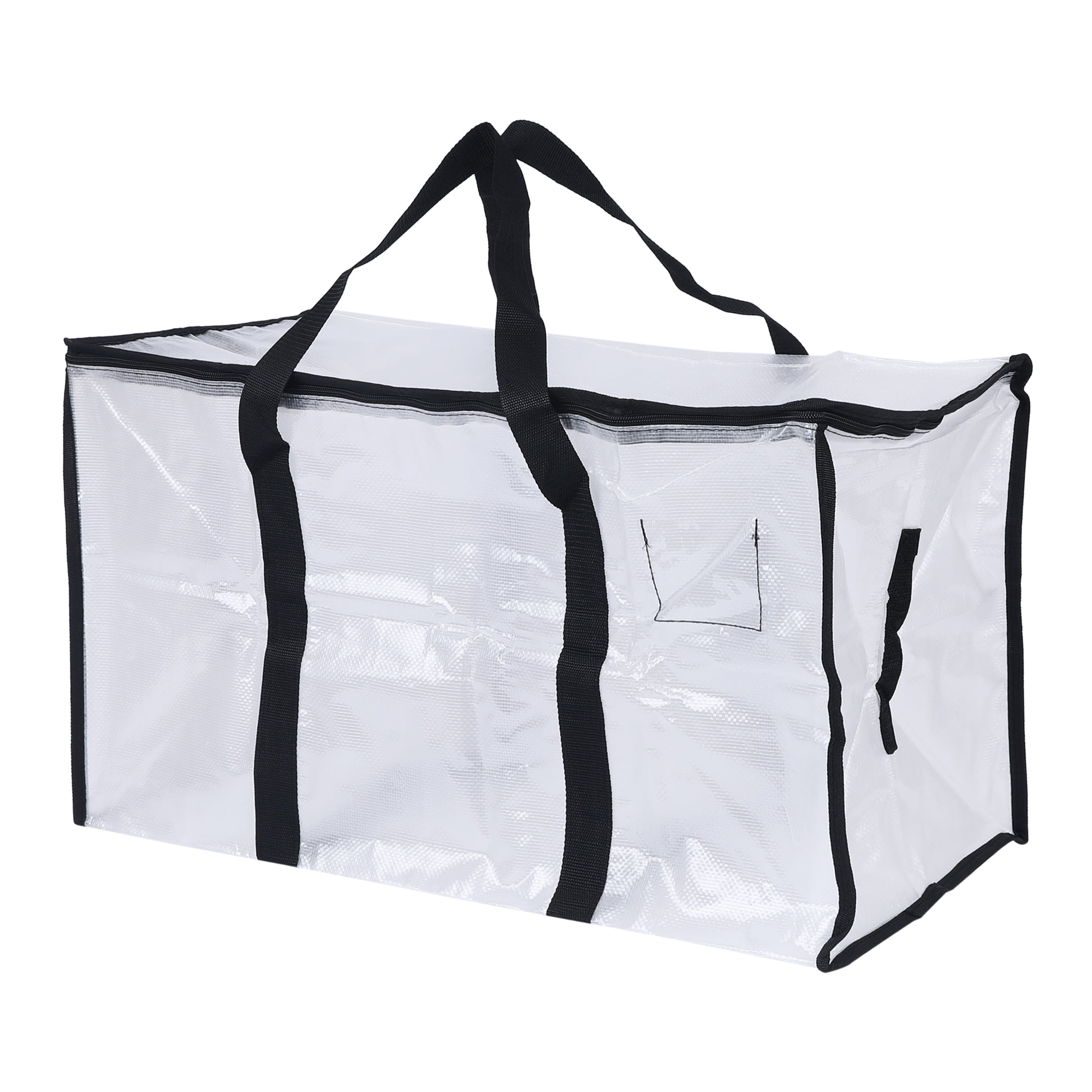Unique Bargains 1 Pack Clothes Storage Bags Moving Bags Clear 27*14*15in