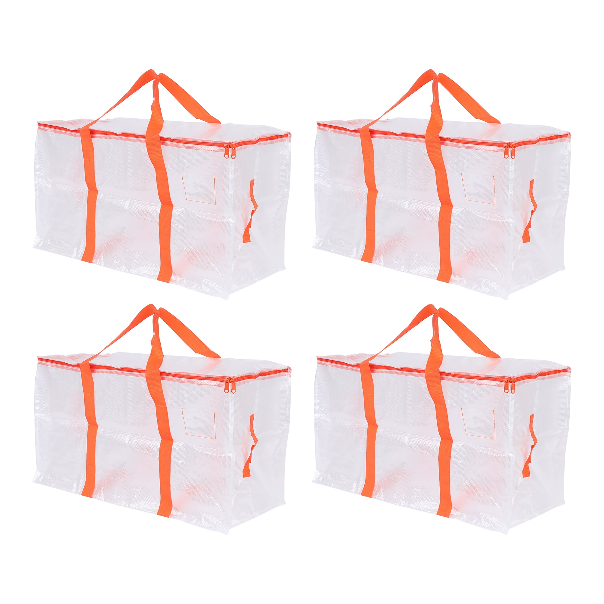 Unique Bargains 1 Pack Clothes Storage Bags Moving Bags Clear 27*14*15in