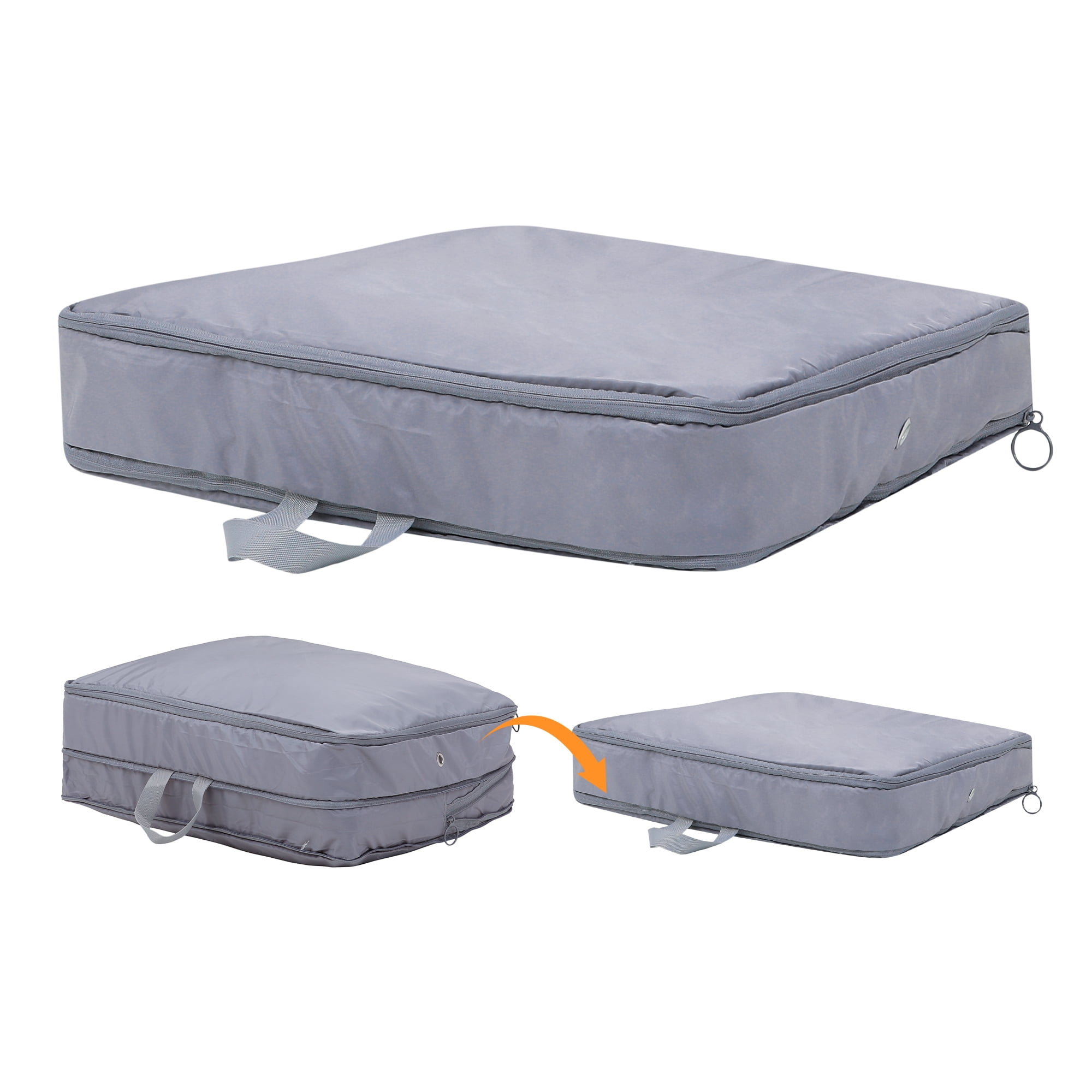 Unique Bargains 1 Pack Clothes Storage Bags Moving Bags Gray 15.5*12*4.5in