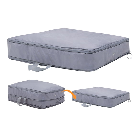 Unique Bargains 1 Pack Clothes Storage Bags Moving Bags Gray 15.5*12*4.5in