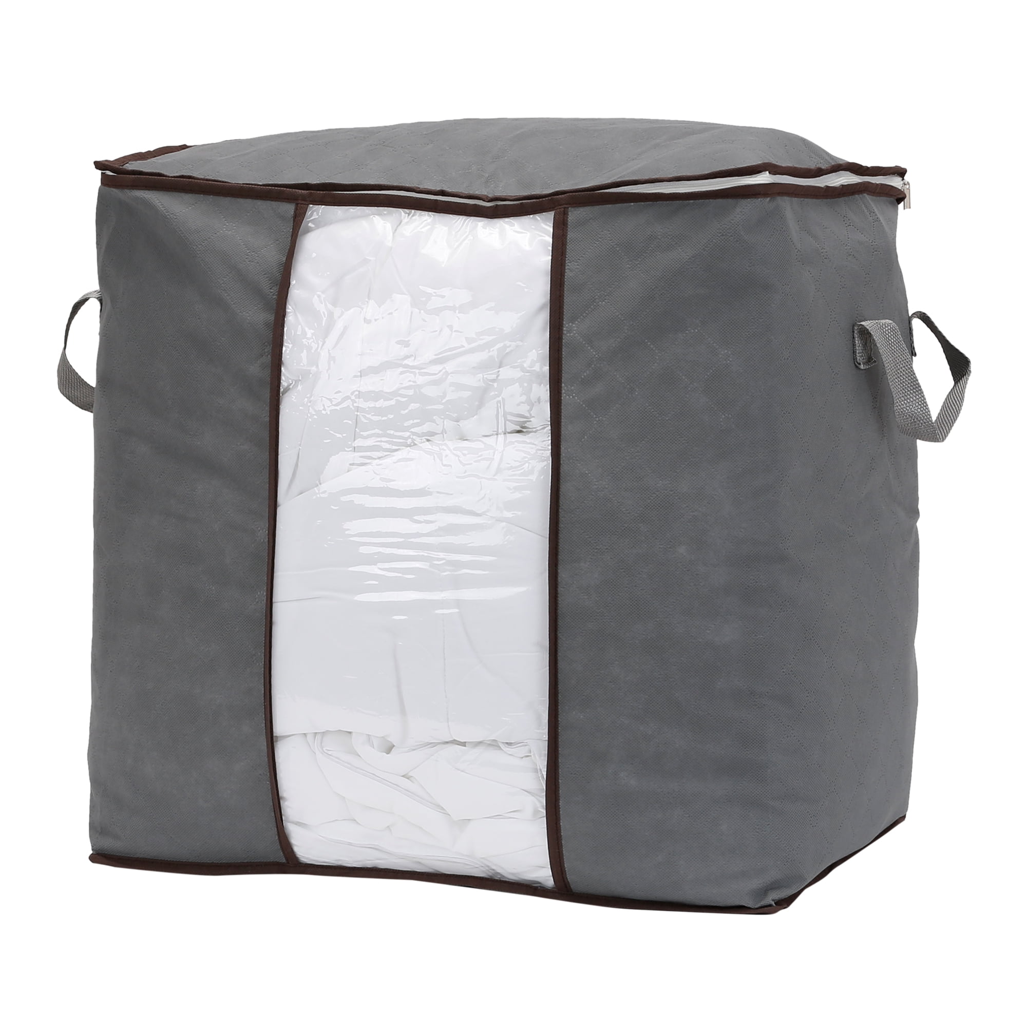 Unique Bargains 1 Pack Clothes Storage Bags Moving Bags Grey 19.5*19.5*14in