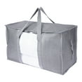 thumbnail image 1 of Unique Bargains 1 Pack Clothes Storage Bags Moving Bags Grey 27*14*15in, 1 of 7