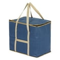 thumbnail image 1 of Unique Bargains 1 Pack Clothes Storage Bags Moving Bags Navy Blue 20*16*12in, 1 of 7