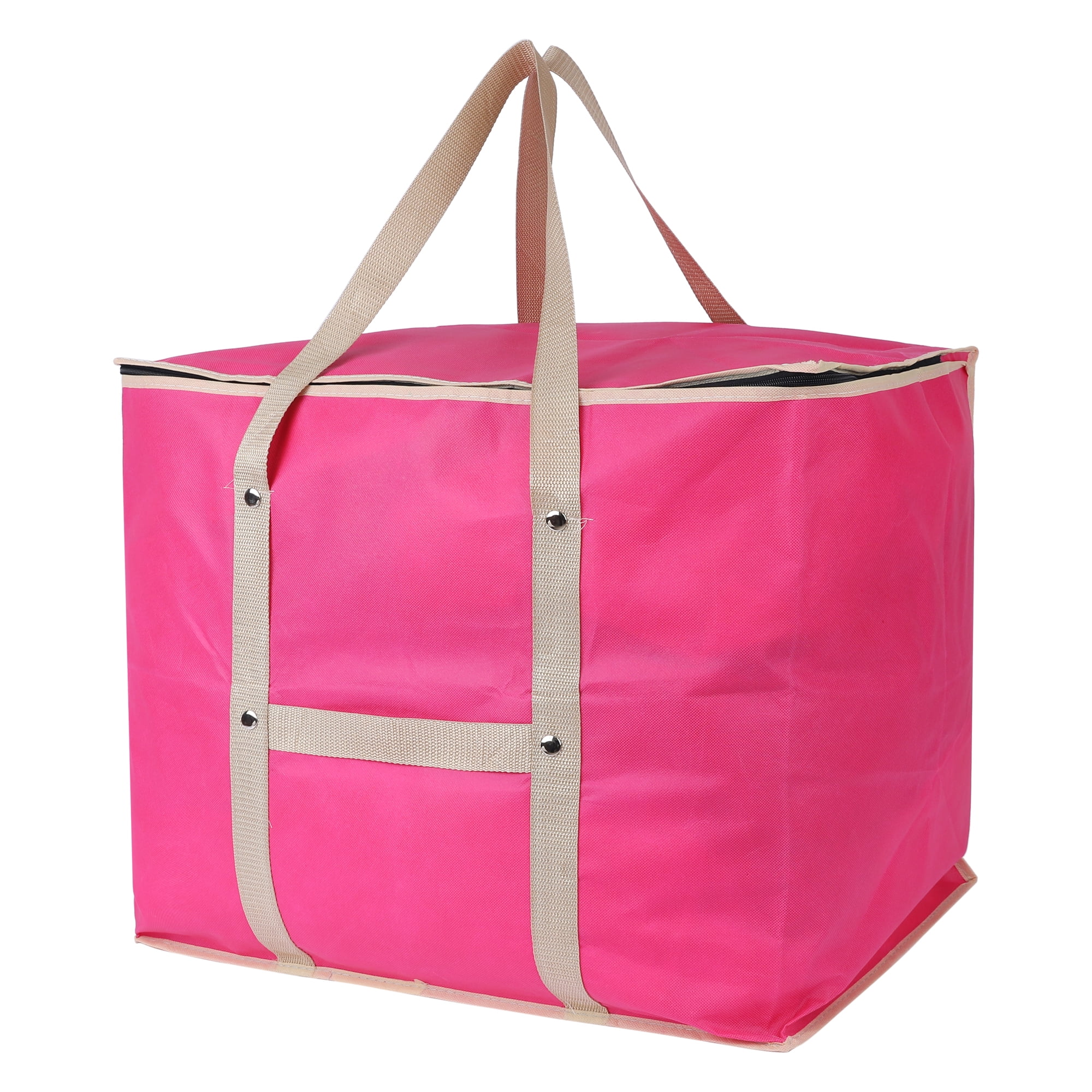 Unique Bargains 1 Pack Clothes Storage Bags Moving Bags Rose Red 24*20*16in