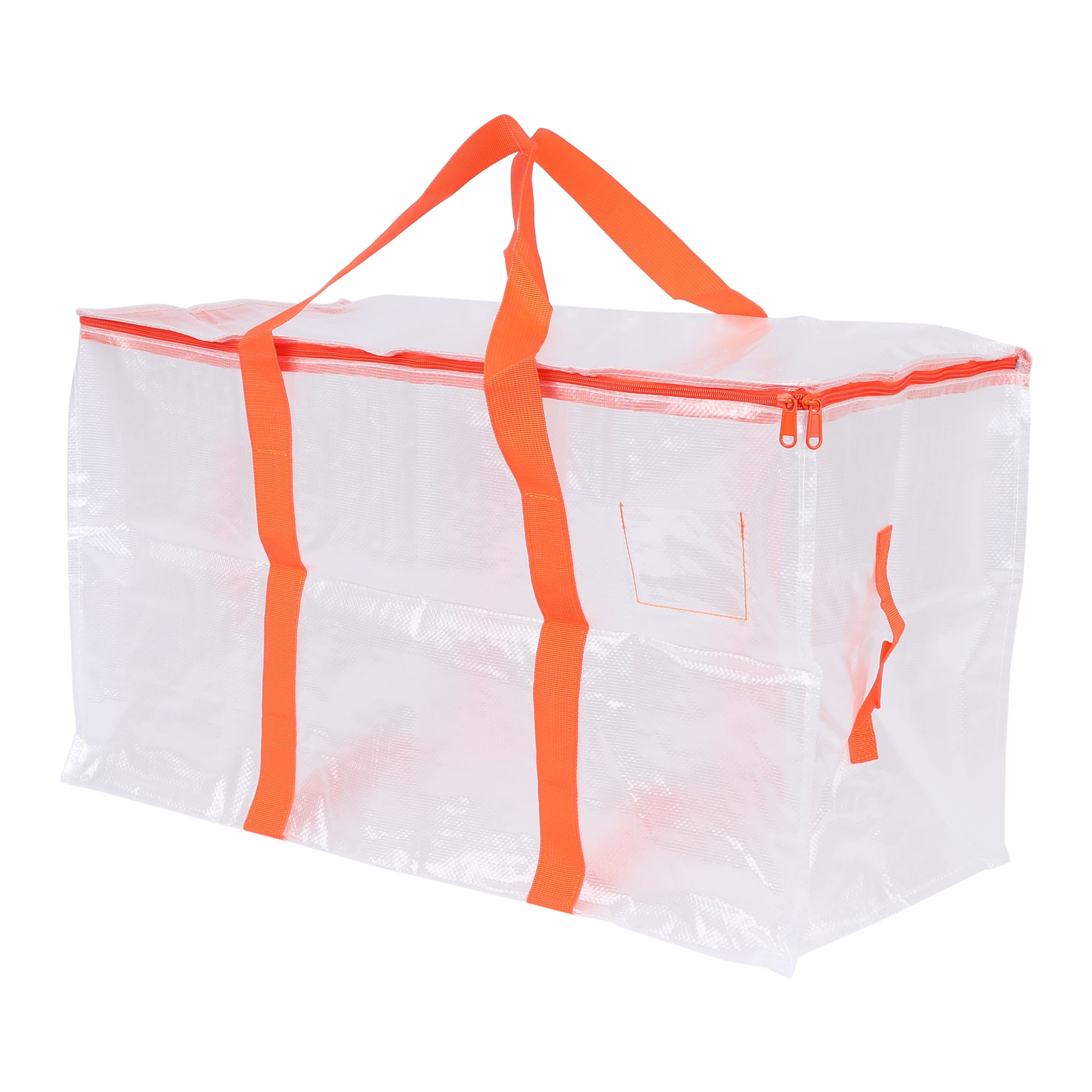 Unique Bargains 1 Pack Clothes Storage Bags Moving Bags Transparent 27*14*15in
