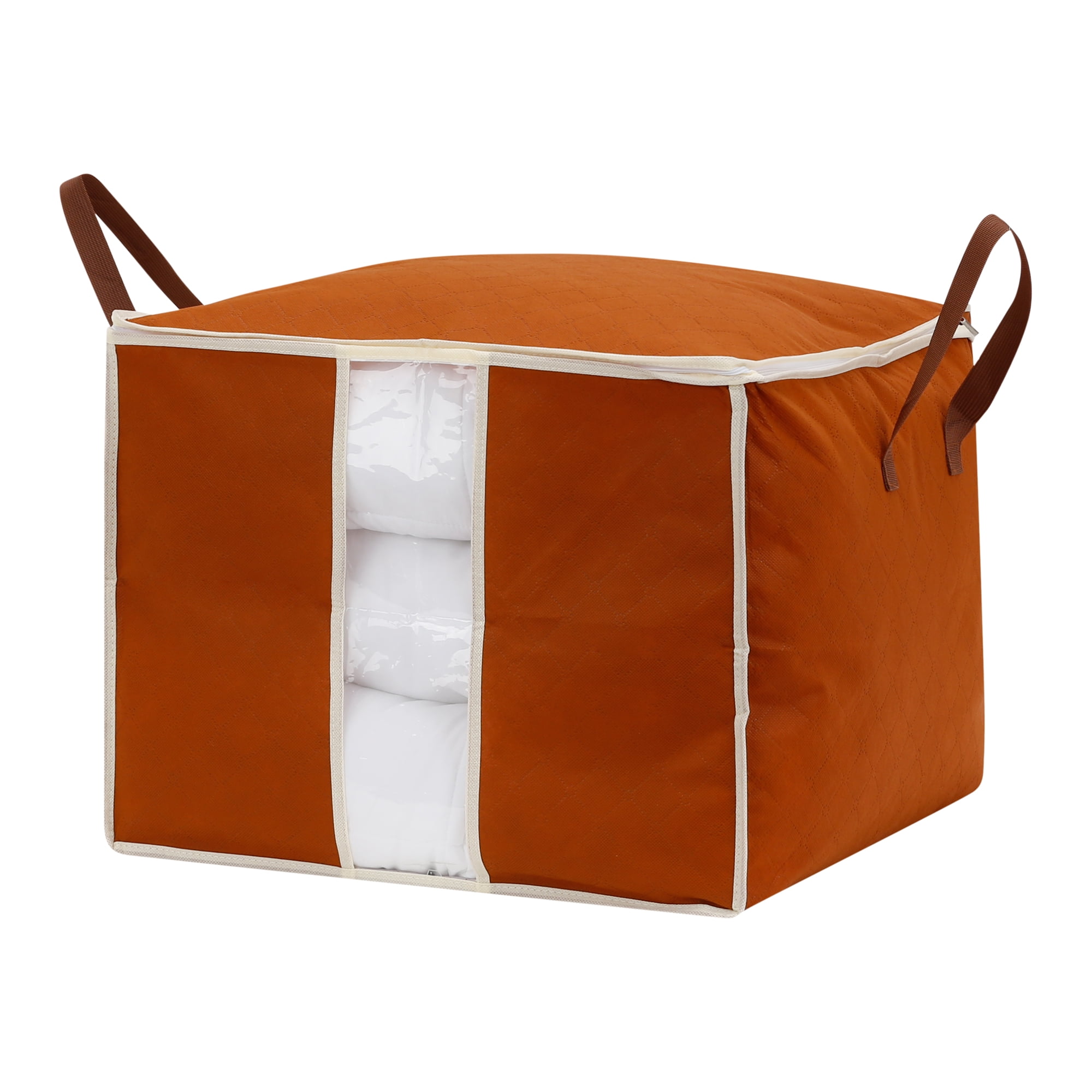 Unique Bargains 1 Pack Clothes Storage Storage Bags Orange 43*20*20in