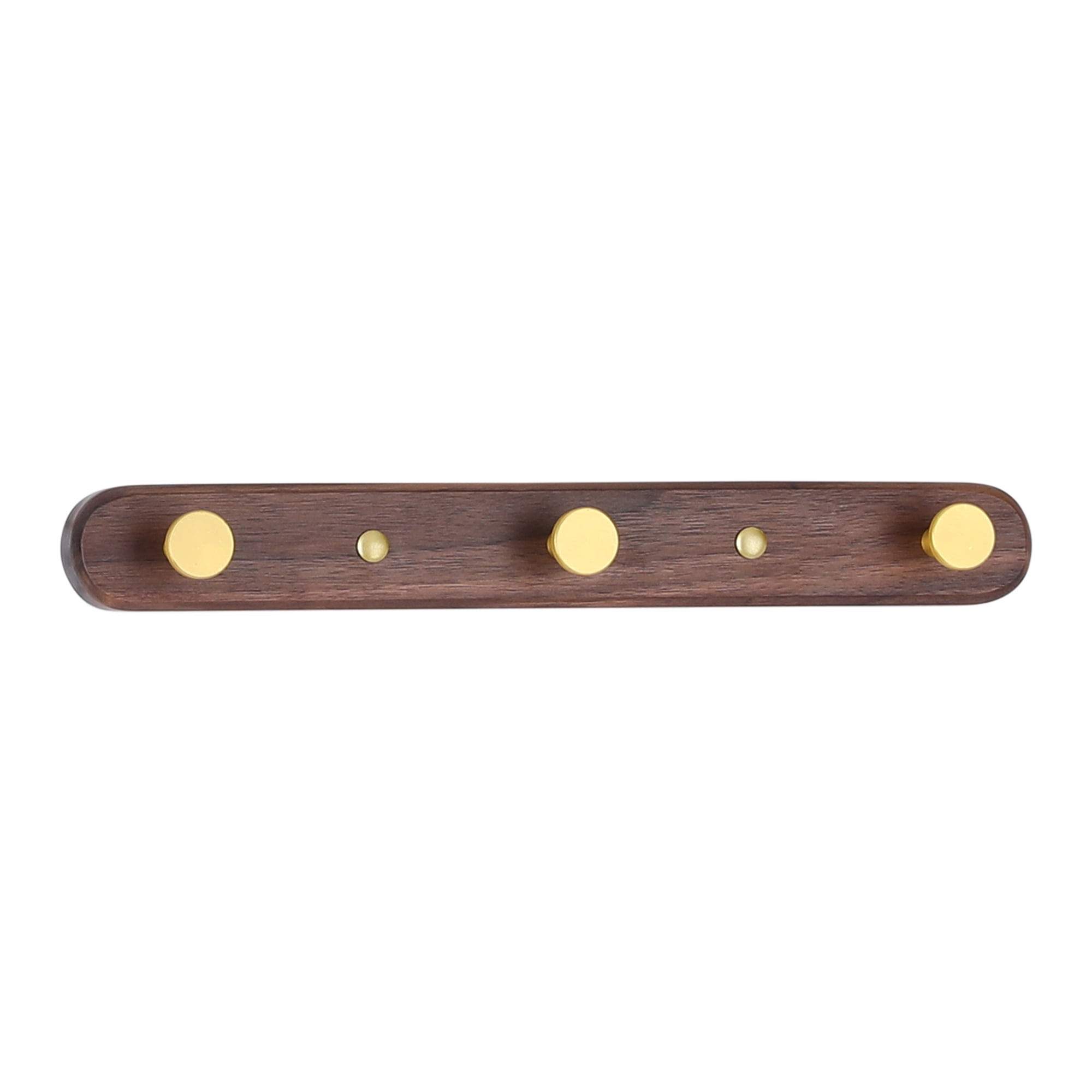 Unique Bargains 1 Pack Coat Rack Wall Mount Coat Hook Hat Rack with 3 Hooks Brown