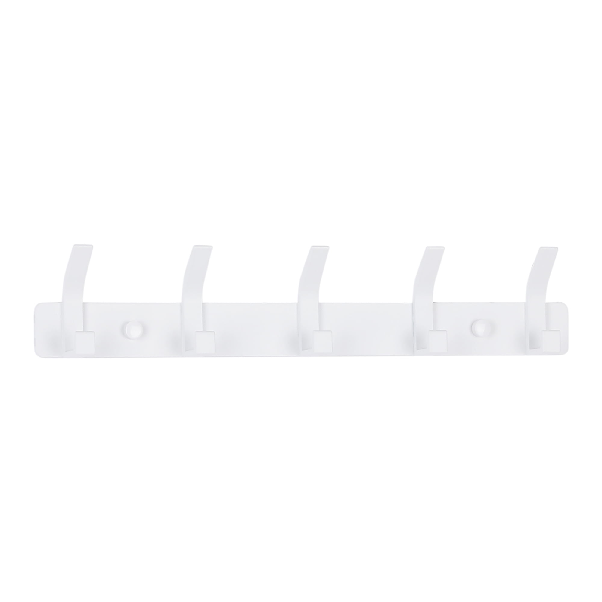 Unique Bargains Coat Rack Wall Mount Metal Hook Hat Rack for Bathroom and Bedroom White 5