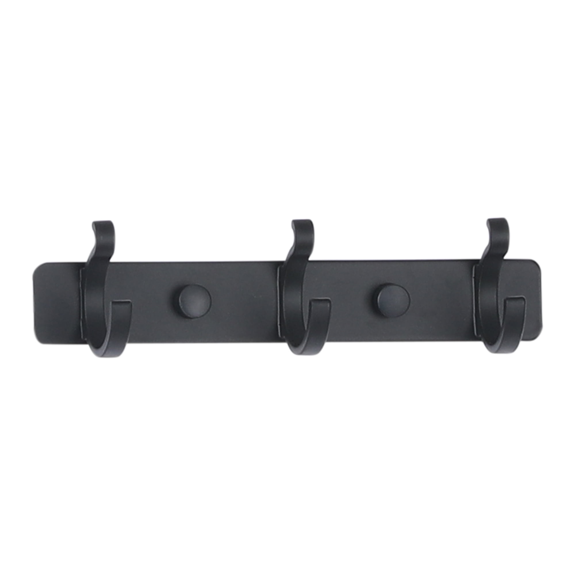 Unique Bargains 1 Pack Coat Rack Wall Mount Metal Coat Hook for Hanging with 3 Hooks Black