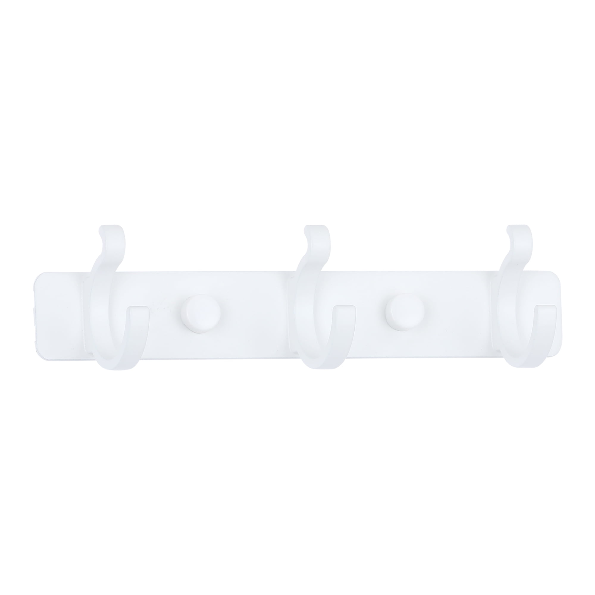 Unique Bargains 1 Pack Coat Rack Wall Mount Metal Coat Hook for Hanging with 3 Hooks White