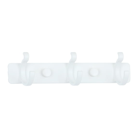 Unique Bargains 1 Pack Coat Rack Wall Mount Metal Coat Hook for Hanging with 3 Hooks White