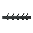 thumbnail image 1 of Unique Bargains 1 Pack Coat Rack Wall Mount Solid Coat Hook for Hanging with 5 Hooks Black, 1 of 7