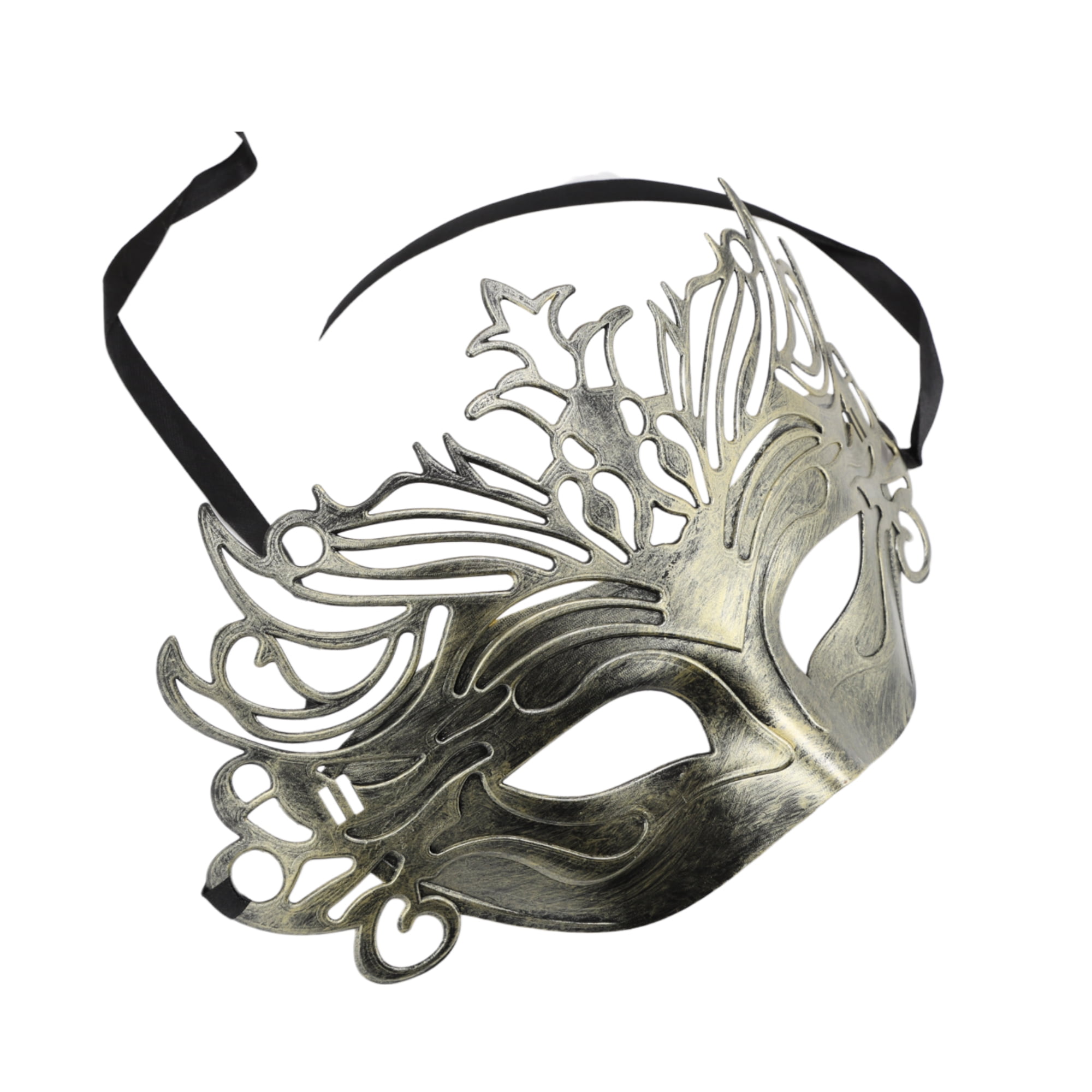 Unique Bargains 1 Pack Elegant Half-face Party Mask Gold Pattern 2