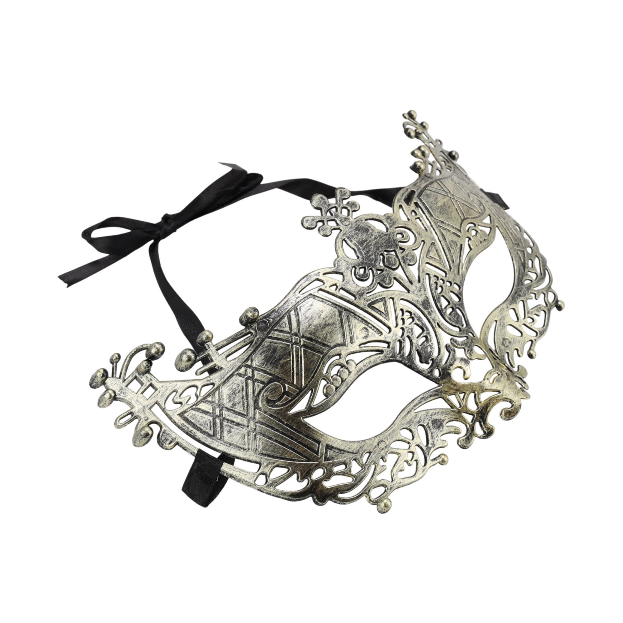 Unique Bargains 1 Pack Elegant Half-face Party Mask Gold Pattern 4