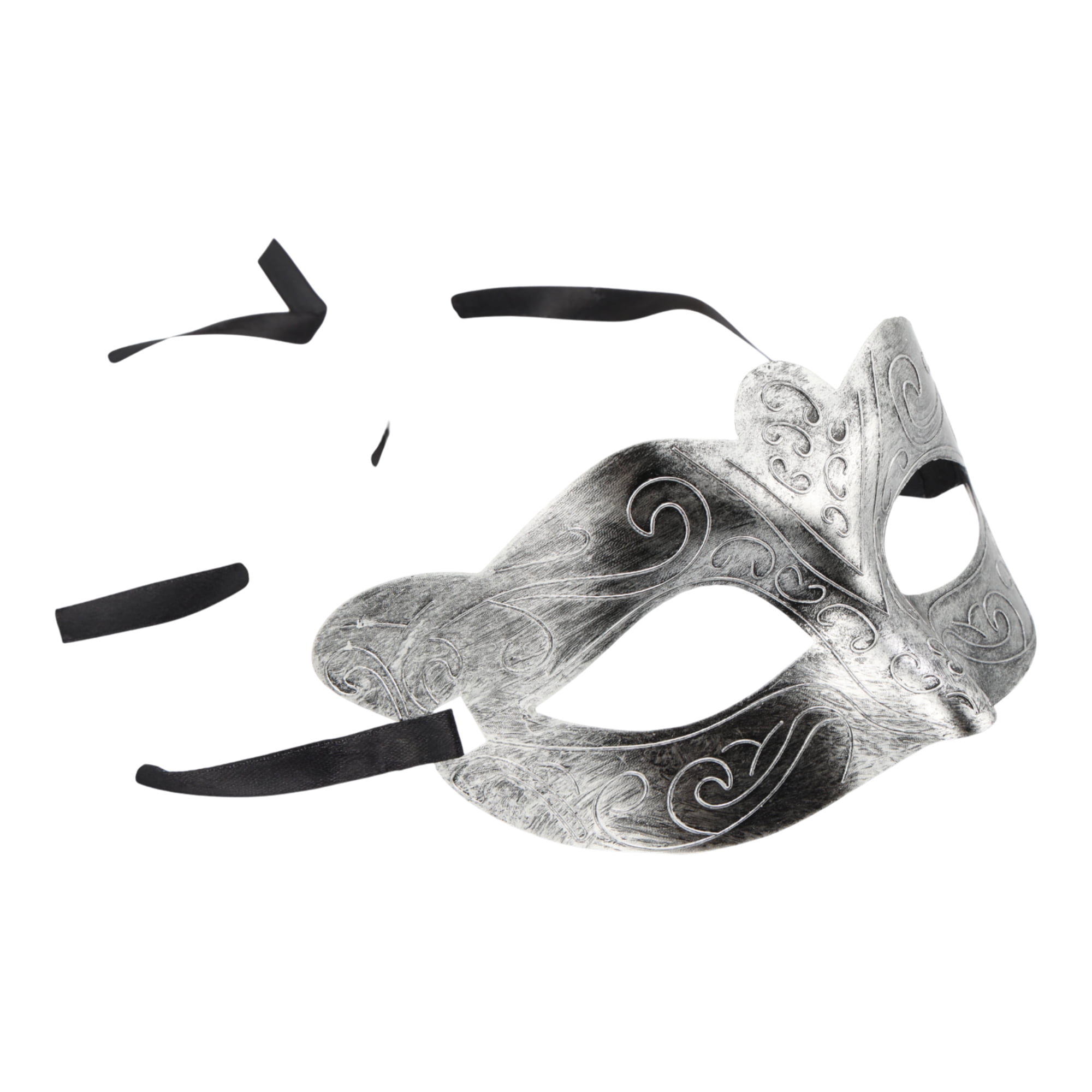 Unique Bargains 1 Pack Elegant Half-face Party Mask Silver Pattern 1 ...