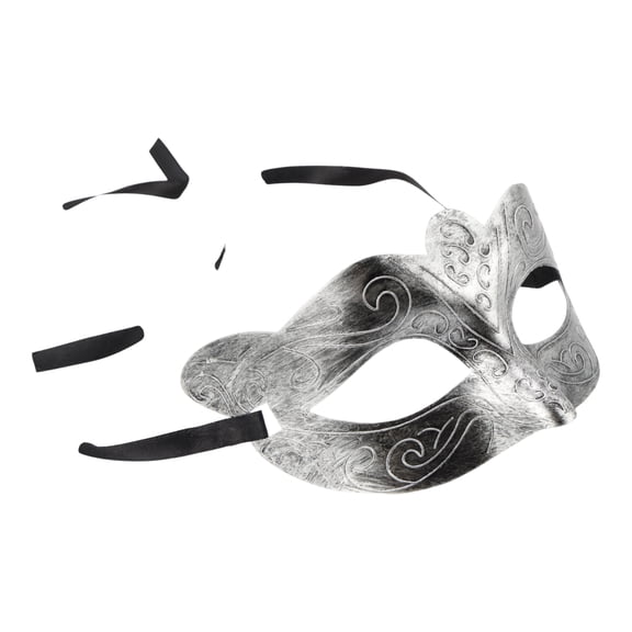 Unique Bargains 1 Pack Elegant Half-face Party Mask Silver Pattern 1